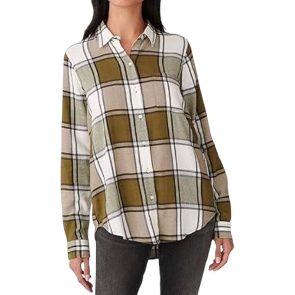 Lucky Brand Viscose Checkered Shirt